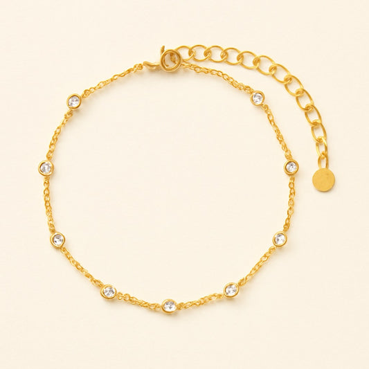 Gemstone-Embedded Anklet