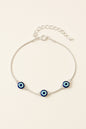 Sterling Silver Evil Eye Protection Anklet